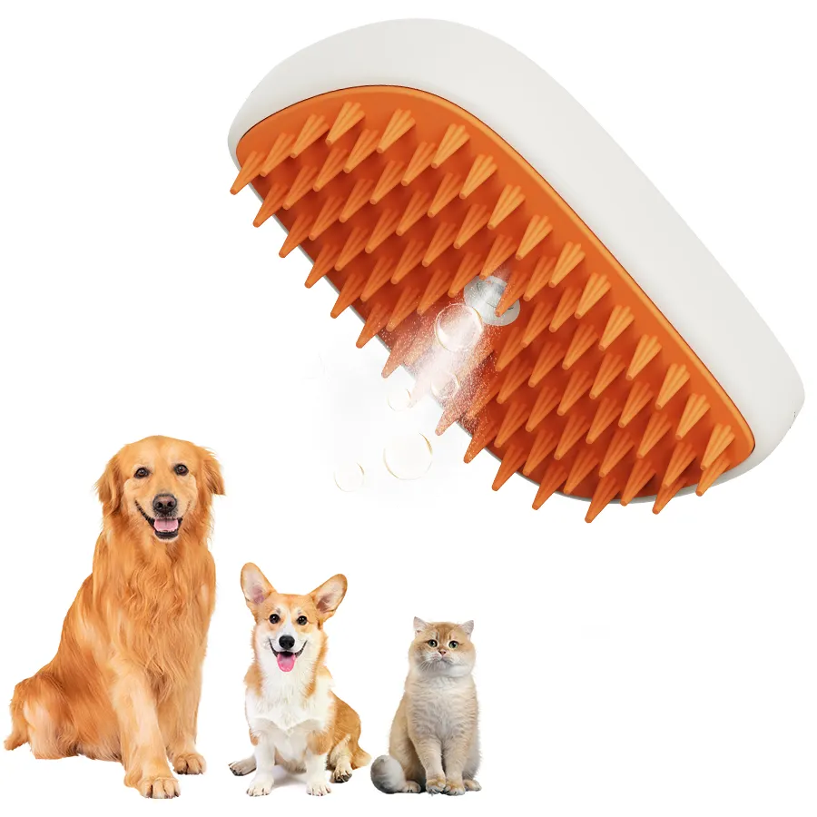 Wholesale 3 in1 Pet Electric Cat Dog Steamy Brush Grooming Comb with Electric Spray Anti-Flying Floating Cat Steam Brush