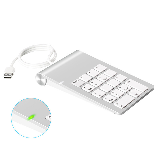 Wired Numeric Keyboard Financial Office 18 Key Accounting Keyboard for Apple Keyboard