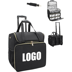 Bagages isolés <span class=keywords><strong>valise</strong></span> beauté roues roulantes chariot professionnel cosmétiques Salon <span class=keywords><strong>de</strong></span> <span class=keywords><strong>coiffure</strong></span> maquillage sac barbier organisateur - Product Image 1