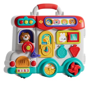Jouet éducatif pour les premiers apprentissages, en plastique TPE/TPR, tableau d'activités, voiture à piles rechargeables, pour les enfants de 13 à 24 <span class=keywords><strong>mois</strong></span>, développement de la motricité fine, 3C - Product Image 1