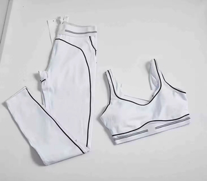 2026 Wholesale Fashion Yoga Pilates Stretch Seamless Ribbed High-Quality Yoga Sets 2 Pieces Set for Women - Product Image 3
