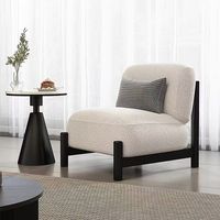 Canapé individuel en tissu de style crème, fauteuil paresseux nordique tendance pour balcon, gîte et salon