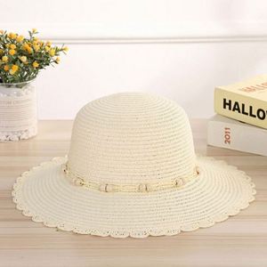 Nouveau chapeau de paille créatif en tricot warp avec accessoires en perles, chapeau de plage, chapeau de soleil d'extérieur pour femmes - Product Image 3