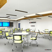 Design moderne professionnel Triangle activité école étude Table de lecture meubles ensemble de collaboration pour la salle de classe et l'extérieur