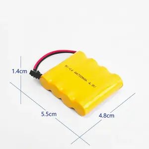 כתר c 4.8v 700mah ni-cd aa סוללה נטענת תקע SM-2P עבור rc צעצוע מכונית