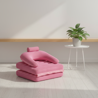 Canapé-lit gonflable pliable en PVC/TPU sur mesure, fauteuil pouf design moderne avec fonction balancelle, haut-parleurs intégrés, une place, doux