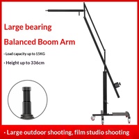 Support de lampe photo suspendu avec bras inclinable, grande barre de suspension, bras cantilever, poulie et barre transversale pour studio et extérieur