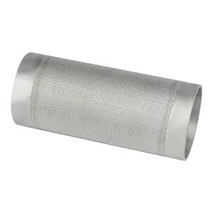 Sus 304 316 paslanmaz çelik tel örgü kıvrımlı filtre kartuşu/mum filtresi