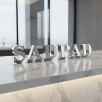 Letrero Comercial con Letras en 3D, Logotipo para Oficina, Interior/Exterior, Retroiluminado, Montado en Pared