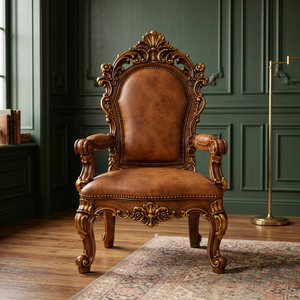 Maharaja Royal Throne <b>Chair</b>-Solid Wood Traditional Design Durable Commercial Hotel Wedding <b>Chair</b> - Product Image 4