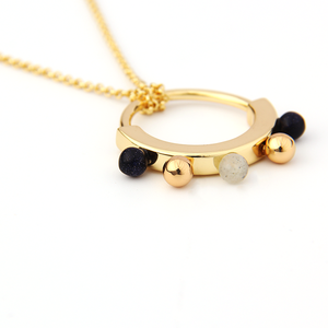 piedra y de bola de Metal círculo suéter cadena chapado en oro Real <span class=keywords><strong>daWanda</strong></span> joyas y bisutería collares y gargantillas collares - Product Image 3