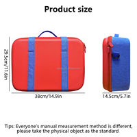 Étui rigide en EVA rouge imperméable et durable avec fermeture éclair au design simple, grande capacité pour Nintendo Switch 2