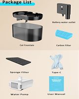 Distributeur d'eau automatique pour chat OEM/ODM, 2,2 L, capteur infrarouge, fontaine à eau pour animaux de compagnie, charge USB intelligente, distributeur d'eau silencieux