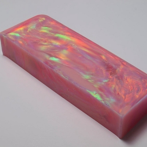 โอปอลสีขาวออโรร่าสังเคราะห์แบบหยาบ เกรดสำหรับเจียระไน ทำเป็นลูกปัด - Product Image 3