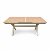 Table coulissante automatique en bois, plastique et aluminium de conception moderne, résistante aux intempéries, pour chambre à coucher, salle à manger, jardin extérieur