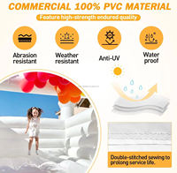 Offre Spéciale de qualité commerciale couleur pastel clair mariage gonflable rebond maison videur cavalier blanc château gonflable saut combo