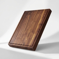 Planche à découper en bois d'acacia épais et robuste pour cuisine professionnelle et restaurant, bloc de boucher pour couper la viande