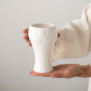 Contemporary Stylish Soccer World Champion Trophy Shaped White Ceramic <strong>Vase</strong> <strong>Flower</strong> <strong>Vase</strong> Table <strong>Vase</strong> - Product Image 5