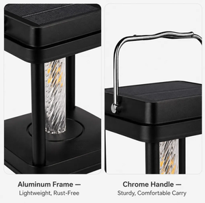 Lámpara Solar <span class=keywords><strong>Vintage</strong></span> Portátil LED para Camping, Recargable Tipo-C USB, Filamento Edison, Lámpara de Mesa Colgante para Jardín Exterior - Product Image 5