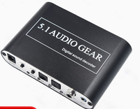 Décodeur audio numérique 5.1 Audio Rush - Convertisseur optique SPDIF coaxial vers audio analogique 5.1 canaux (sortie 6RCA)