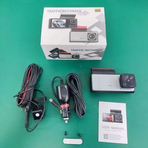 DVR Auto a <span class=keywords><strong>3</strong></span> Canali HD 1080P, Scatola Nera con Monitoraggio Parcheggio 24H, Doppia Lente Interna, Dash Cam A7 con Telecamera Posteriore - Product Image 1