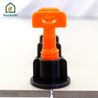 Système de nivellement de carreaux en plastique en forme de T moderne avec système de verrouillage en T, broches en acier inoxydable pour carreaux de céramique, utilisation en appartement, salle de bain, salon