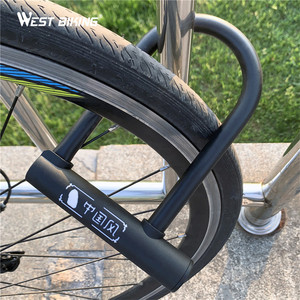 WEST BIKING <span class=keywords><strong>Antivol</strong></span> en <span class=keywords><strong>U</strong></span> pour vélo, vélo électrique, moto – Verrou de sécurité anti-coupure de style chinois – Accessoires de cyclisme - Product Image 6