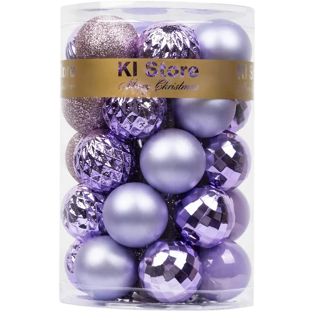 pvc bolas de navidad christmas ornaments ball lavender purple christmas ball