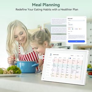 <span class=keywords><strong>Calendrier</strong></span> numérique interactif intelligent 10,1 pouces avec planificateur de repas et tableau de tâches, pour la maison et le bureau, avec fonction photo numérique intégrée - Product Image 6