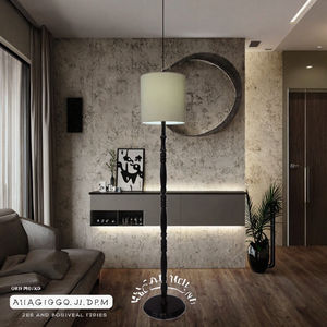 Lampe sur pied en bois rétro américaine de luxe Menbgo, vente chaude, abat-jour en tissu rose, garantie de 2 ans, 4500 lumens pour le salon - Product Image 3