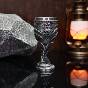 Haute qualité 6 oz gobelet diamant Dragon résine gobelet MDA101 nouvelle épée Dragon en acier inoxydable vin tasse Collection - Product Image 5
