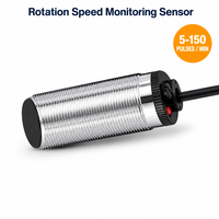 Capteur de vitesse inductif M30 pour surveillance de la vitesse de rotation 6-150 imp/min, détection de sous-vitesse, 2 fils, AC/DC 24-240V, IP67