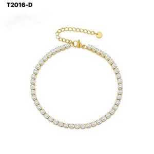 Amy Amy Silver Crystal <b>Anklet</b> Rhodium Plated Round Cut Bezel Setting Classic Women's Everyday Wear T2016 - Product Image 3