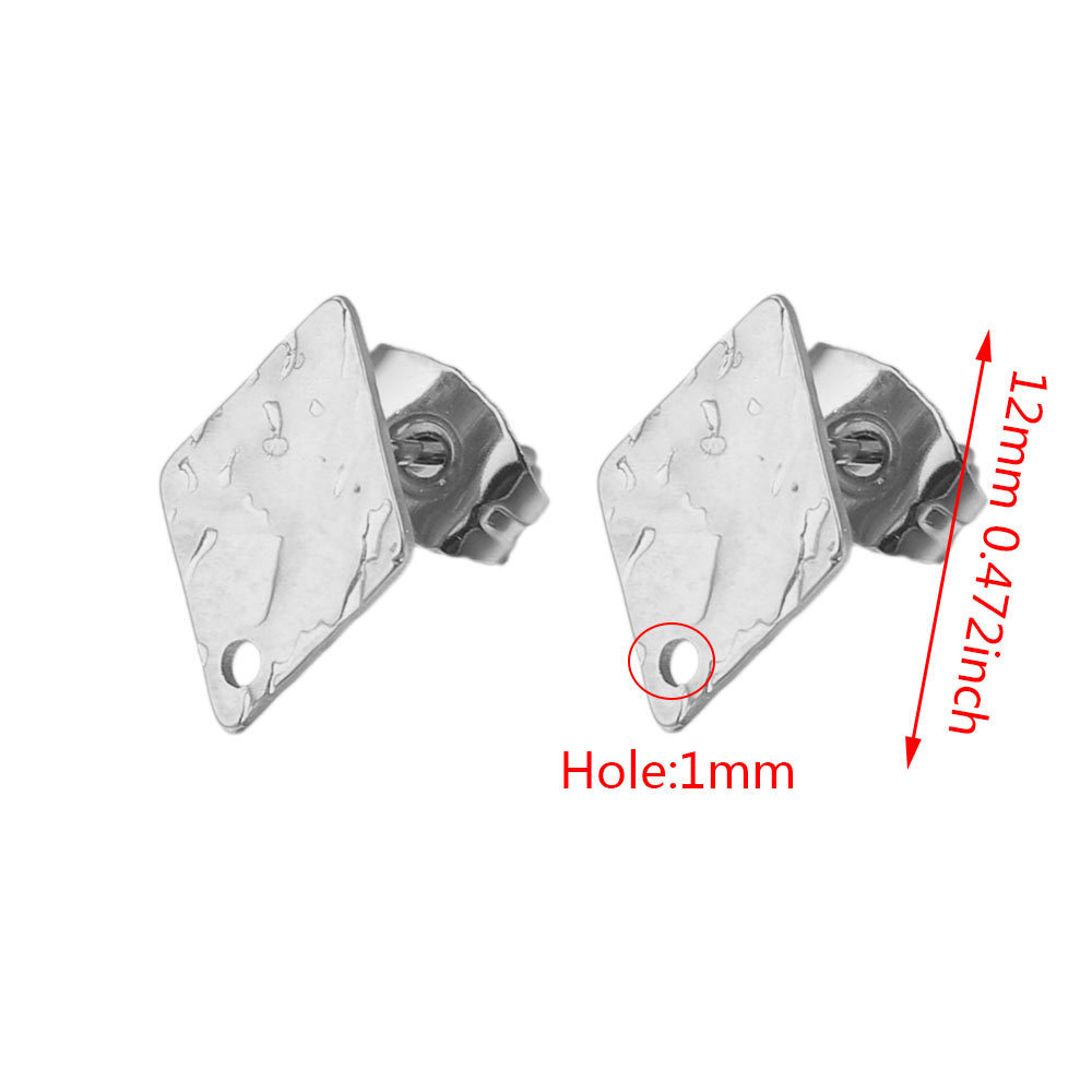 Diamond shape - steel silver color