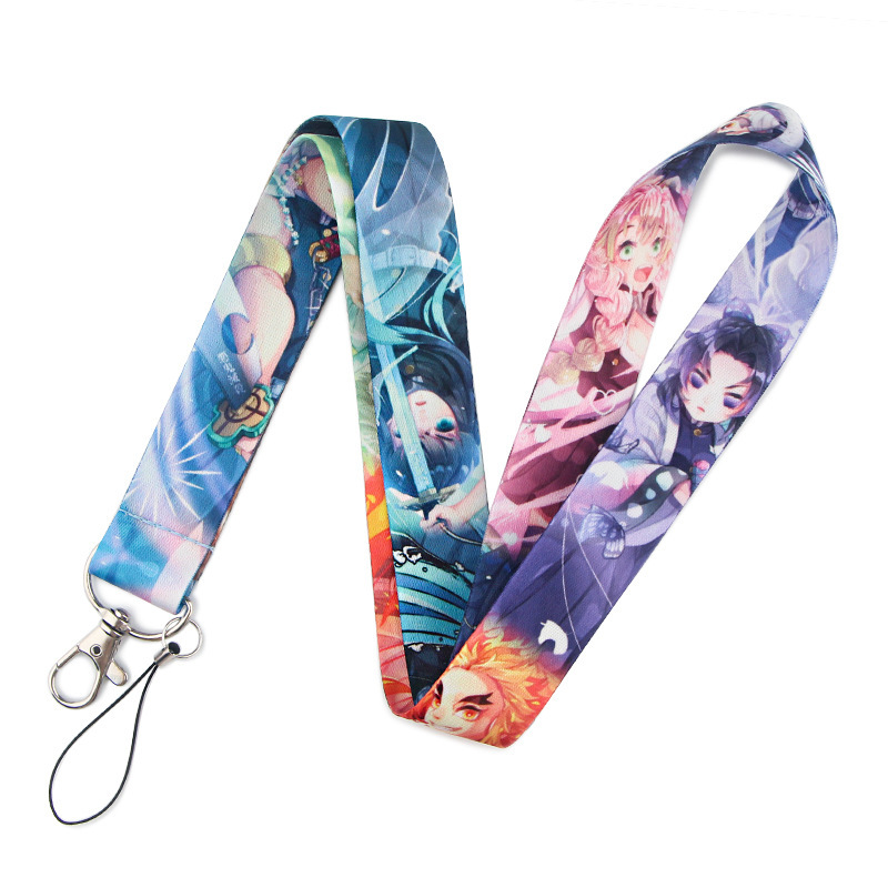 Anime Lanyards High Quality Cool Cartoon Demon Stain Lanyard Phone Neck Card Holder Anti-Lost Accessories Custom Logo Image 5