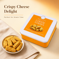 Boîte en métal de qualité supérieure, de forme carrée, de qualité alimentaire, pour biscuits, personnalisable, pour l'emballage des biscuits