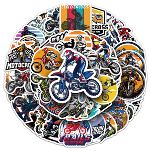 50 autocollants de <span class=keywords><strong>moto</strong></span> tout-terrain cool, style dessin animé, pour décoration de voiture, autocollants graffiti pour <span class=keywords><strong>moto</strong></span> - Product Image 2