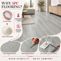Fabricant de revêtements de sol en marque privée, revêtement de sol SPC imperméable à l'eau, aspect bois naturel, système de clic Unilin, pour appartement