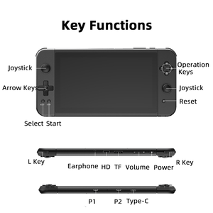 X70 7-Inch HD Màn Hình Cầm Tay Video Trò Chơi Giao Diện Điều Khiển 10000 + Cổ Điển Retro Trò Chơi Di Động Âm Thanh Video Player Với Hai-Máy Nghe Nhạc Hỗ Trợ - Product Image 5