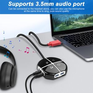 KVM Switch <b>USB</b> 3.0 2 Port Audio <b>Control</b> Desktop Computer Host Power Switch - Product Image 4
