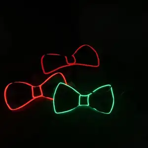 10 Farben Qualität Leuchten LED Fliege Glühende EL Draht Fliege Für Nacht Party Dekoration Fliege