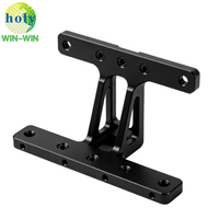 Support de montage en aluminium usiné CNC sur mesure, anodisé noir sablé, pour modèle d'avion multirotor, pièce de rechange structurelle