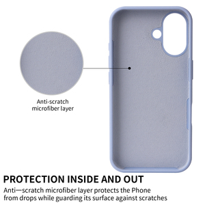 Funda de Silicona Real para Teléfono Móvil con Diseño Moderno para <span class=keywords><strong>iPhone</strong></span> 14 15 16 17 Pro Max Plus con Forro de Microfibra Suave en la Parte Trasera - Product Image 3