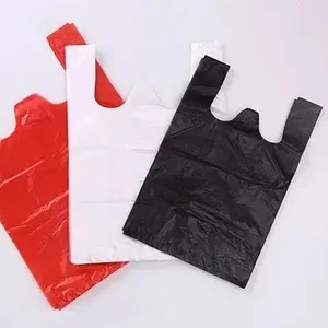 Precio de fábrica personalizar HDPE biodegradable compras plástico camiseta bolsa