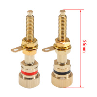 Or Plaqué Plug Dans/Spirale Sertissage 4mm Président Banana Plugs Connecteurs pour Haut-Parleur Fil Home Cinéma