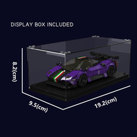 Ensemble de blocs de construction MOULD KING 27154 mini Super Sports Car, voiture de course haute vitesse avec boîte de présentation, briques MOC, jouets, cadeau de Noël