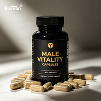 Compléments alimentaires quotidiens à base de composants végétaux naturels multiples, incluant des capsules fiables pour la vitalité masculine pour adultes.