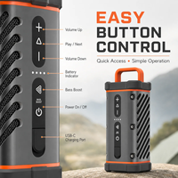 Haut-parleur portable robuste en métal pour extérieur, avec poignée, étanche IP68, corps entièrement en aluminium, sortie 50-100W, batterie externe intégrée