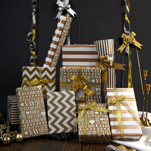 Factory Wholesale Custom <b>Christmas</b> <b>Luxury</b> <b>Paper</b> Roll 43cm X 300cm <b>Wrapping</b> <b>Paper</b> for Packaging - Product Image 4