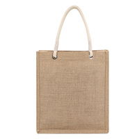 Sacs de plage en jute de différentes tailles, en gros, avec impression de logo, sac de shopping en jute, sac fourre-tout en toile de jute avec poignée en cordon de coton